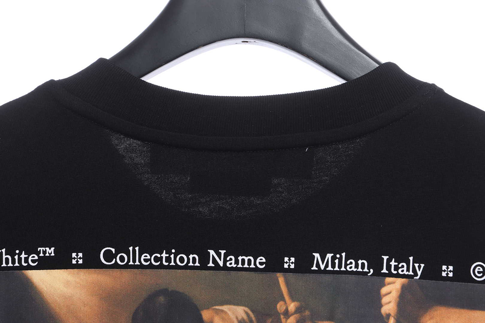 Off White classical religious oil painting short sleeve