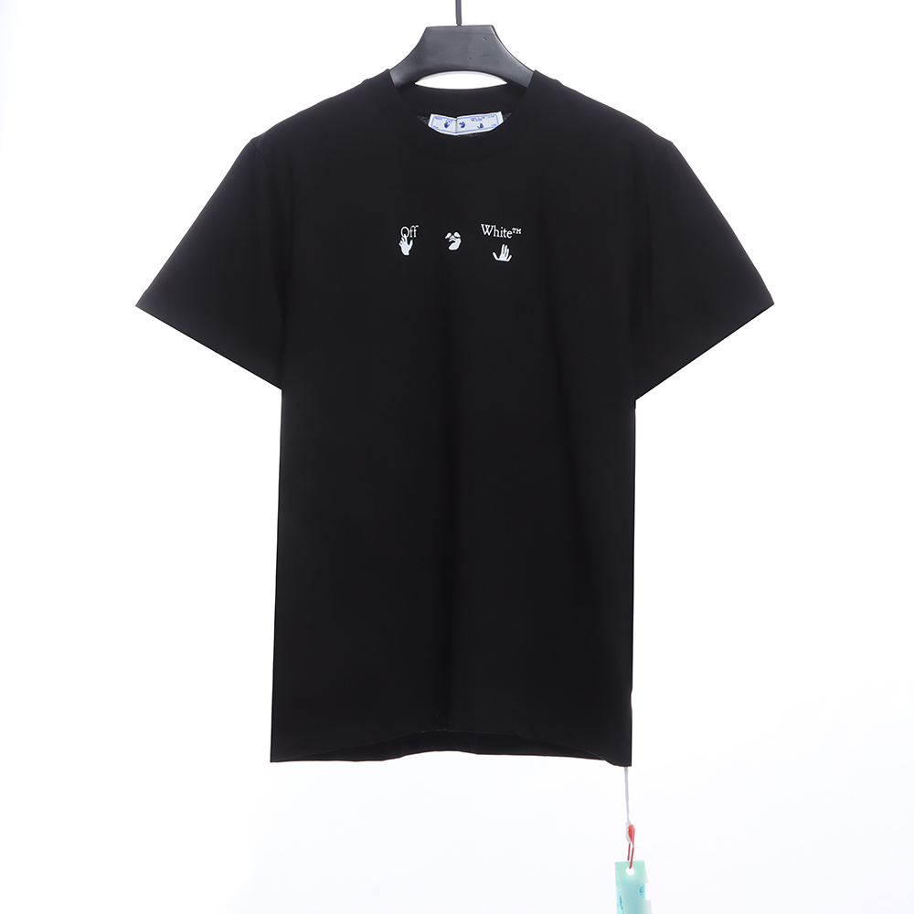 Off White Red Gray Dissolving Gradient Short Sleeve