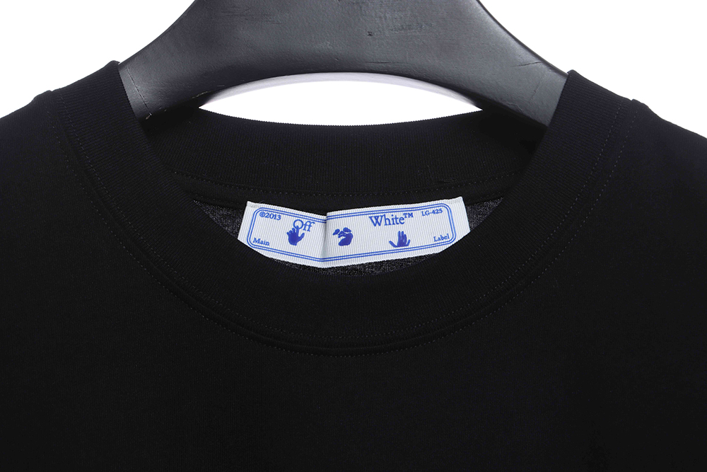 Off White Red Gray Dissolving Gradient Short Sleeve