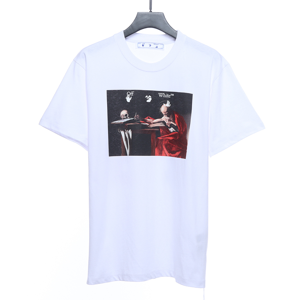 Off White red religious short sleeve
