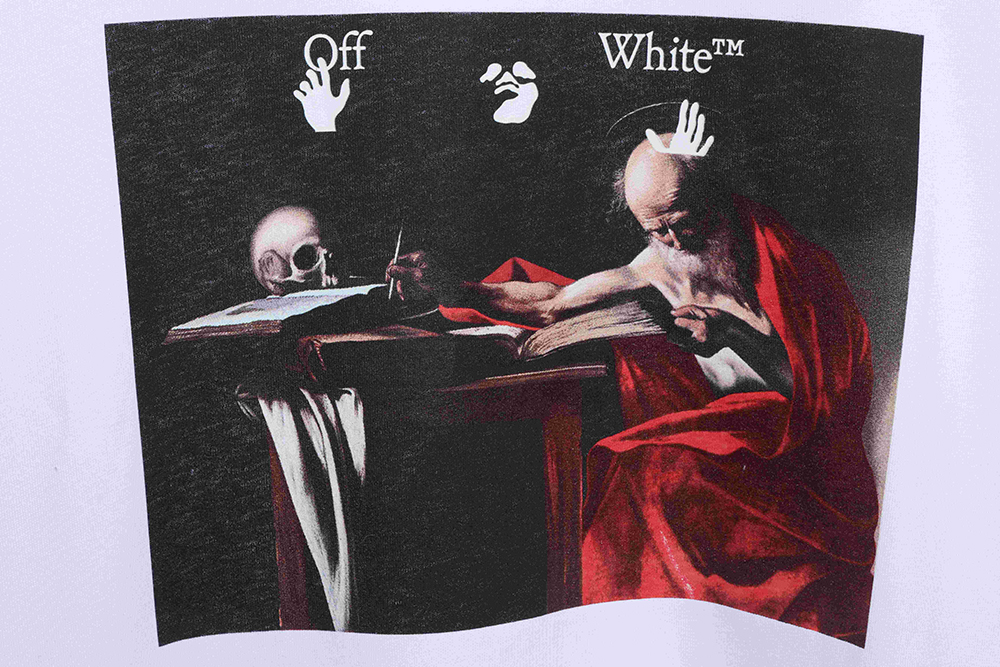 Off White red religious short sleeve