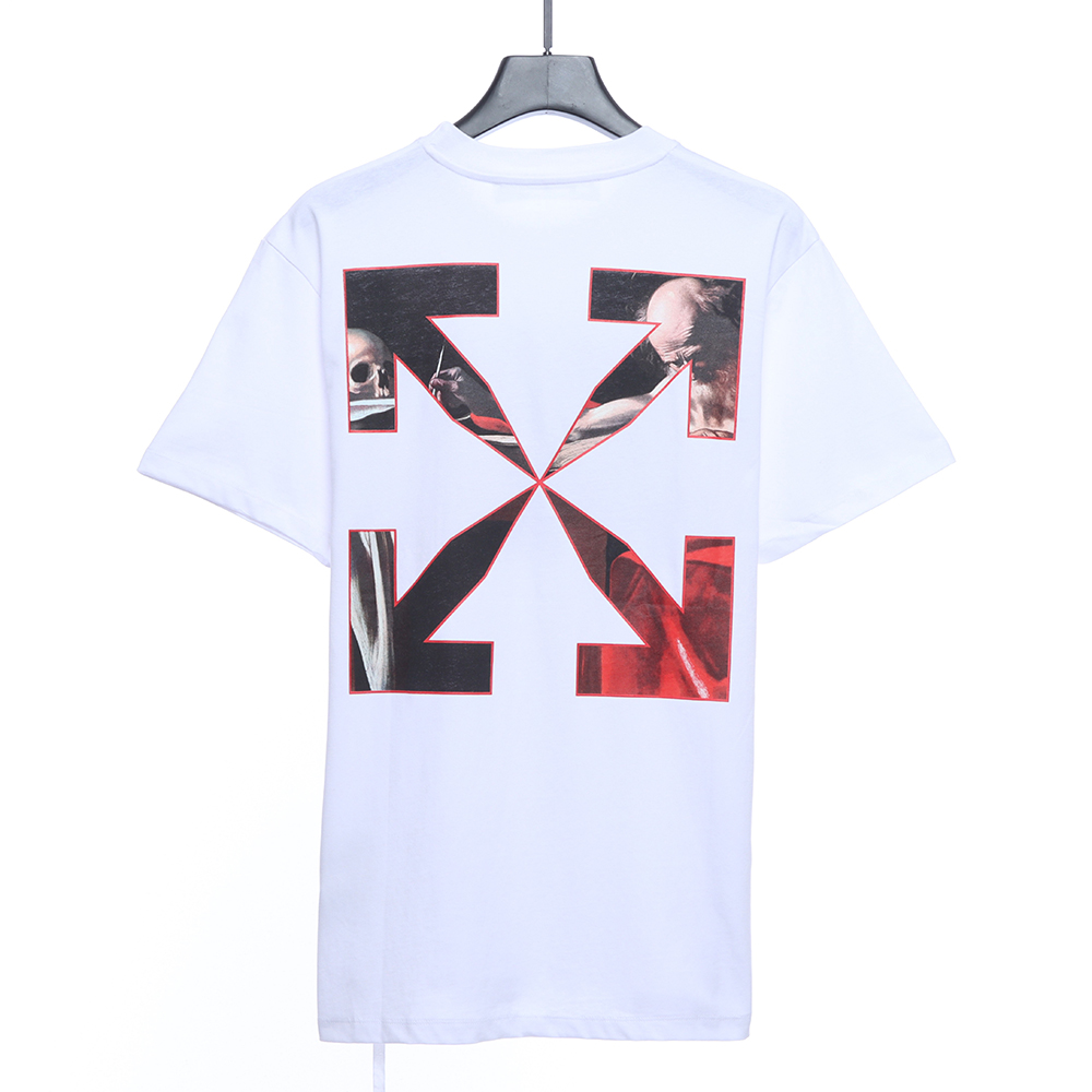 Off White red religious short sleeve