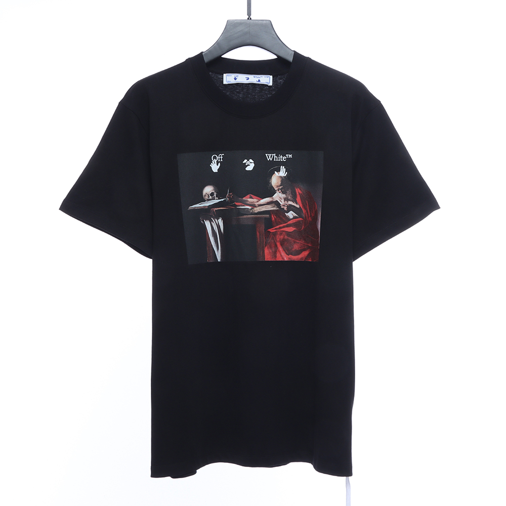 Off White red religious short sleeve TSK1