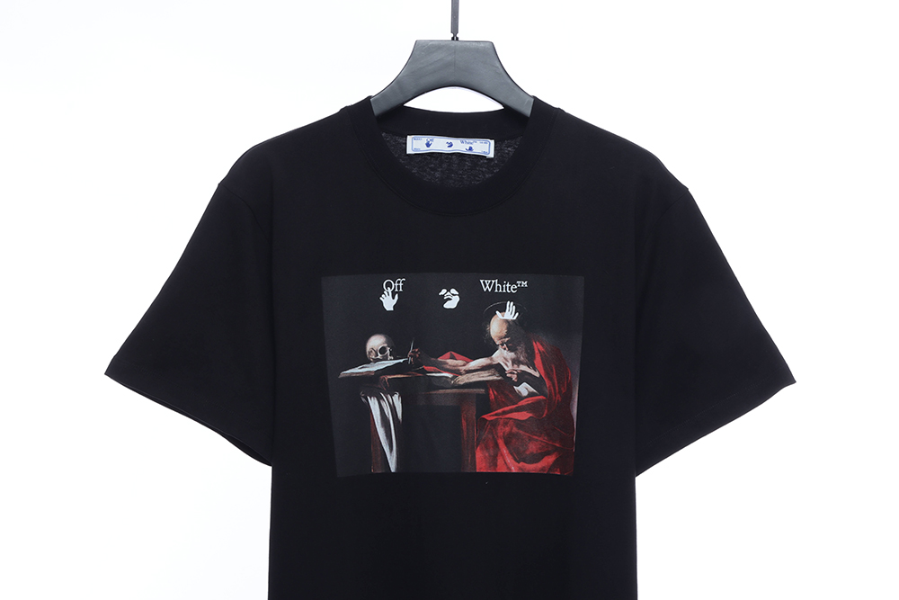 Off White red religious short sleeve TSK1