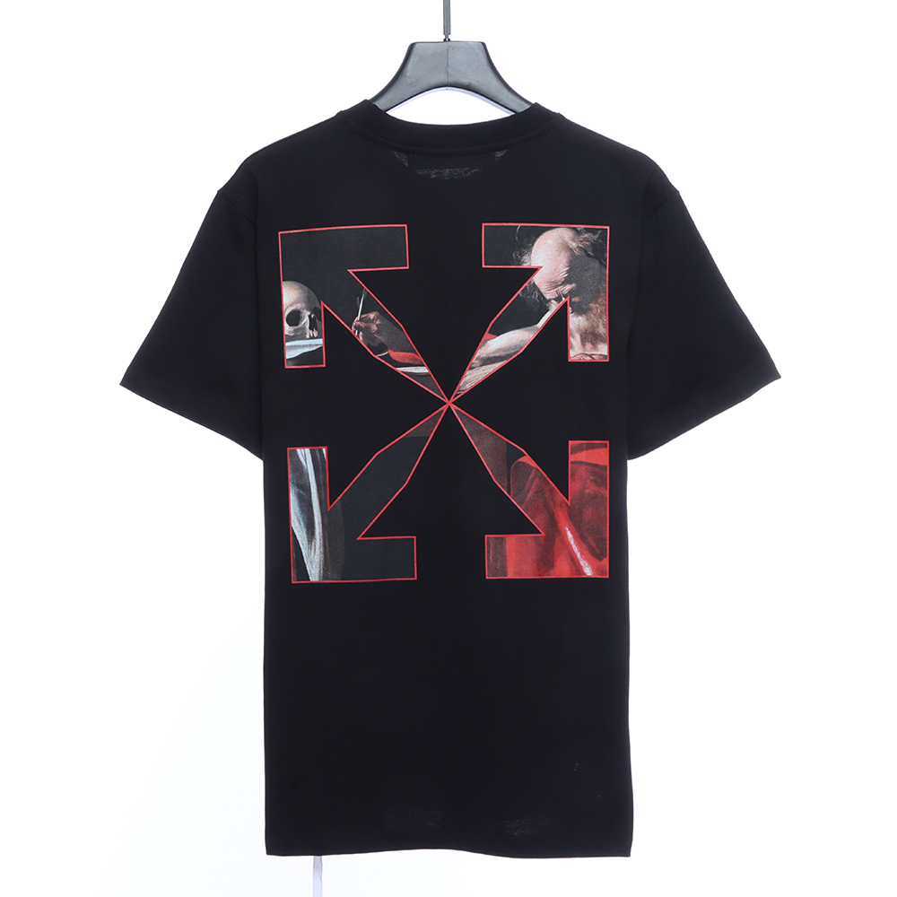 Off White red religious short sleeve TSK1