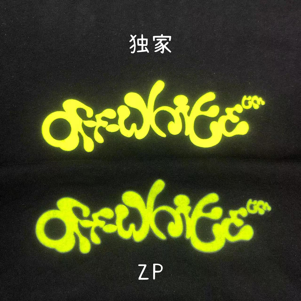 Off White Green Paint Letter ArrOff White Short Sleeve