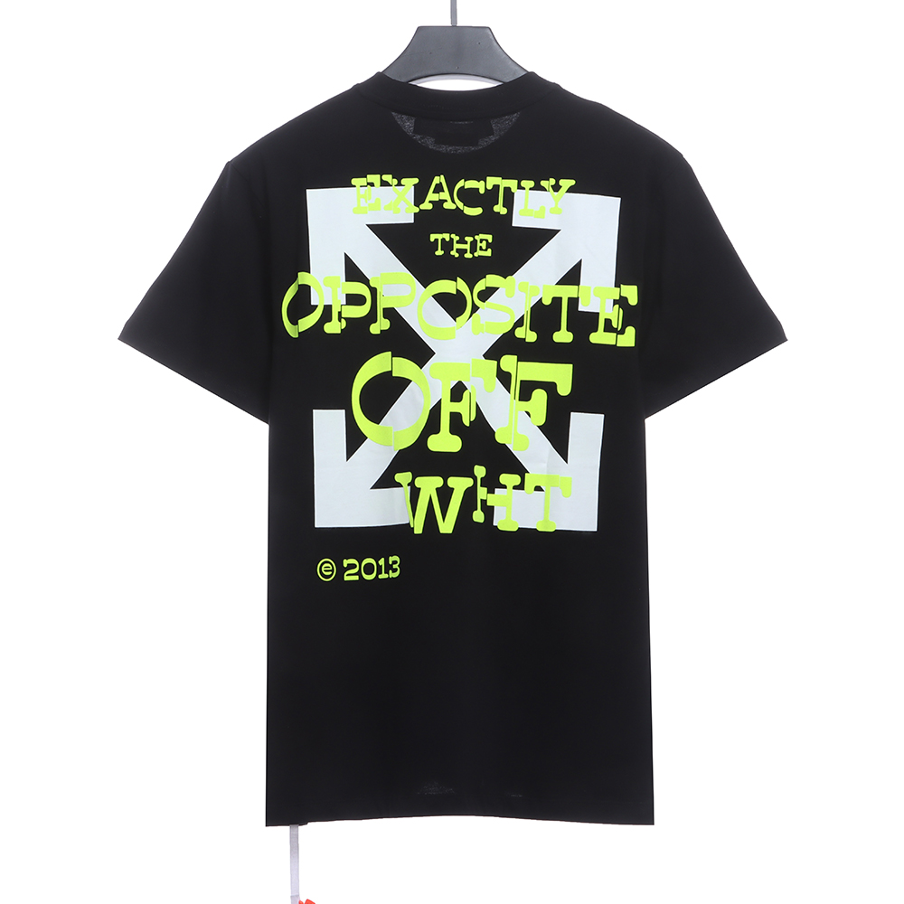 Off White Green Paint Letter ArrOff White Short Sleeve
