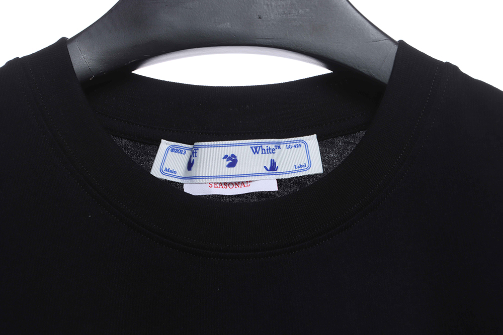 Off White Green Paint Letter ArrOff White Short Sleeve
