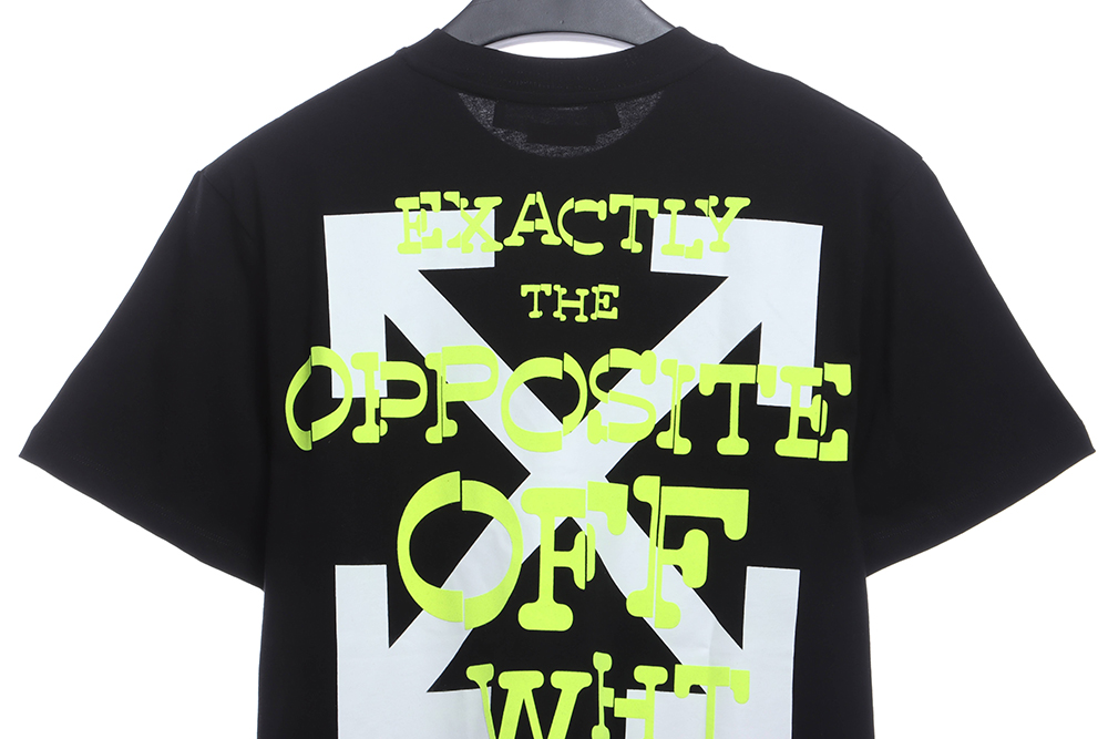 Off White Green Paint Letter ArrOff White Short Sleeve
