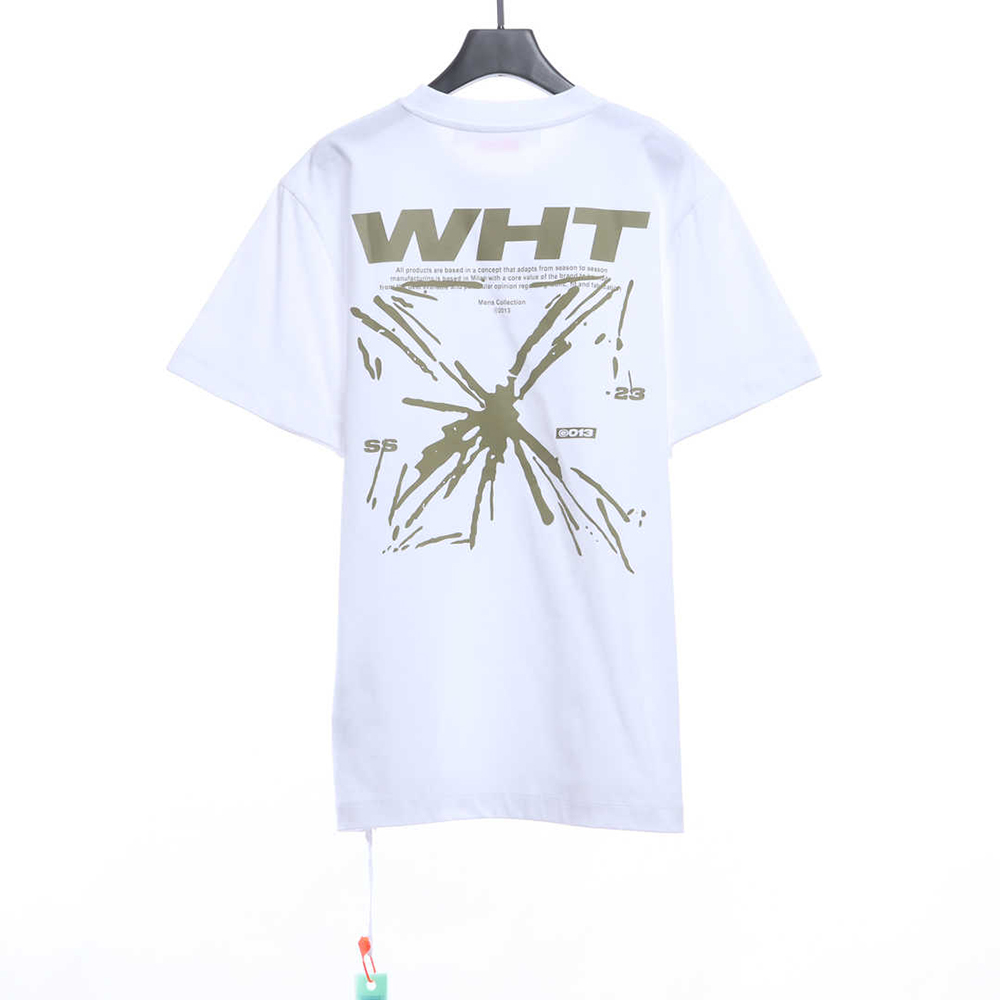 Off White Sketch Splashed Ink ArrOff White Letter Short Sleeves