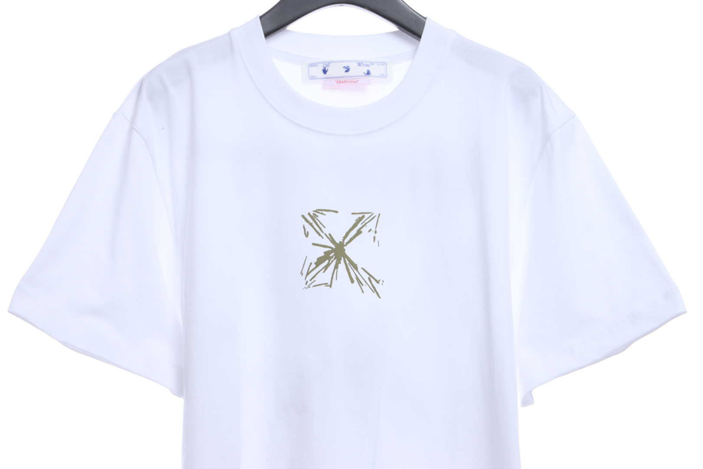 Off White Sketch Splashed Ink ArrOff White Letter Short Sleeves