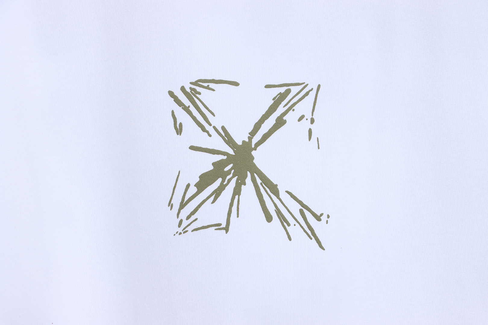 Off White Sketch Splashed Ink ArrOff White Letter Short Sleeves