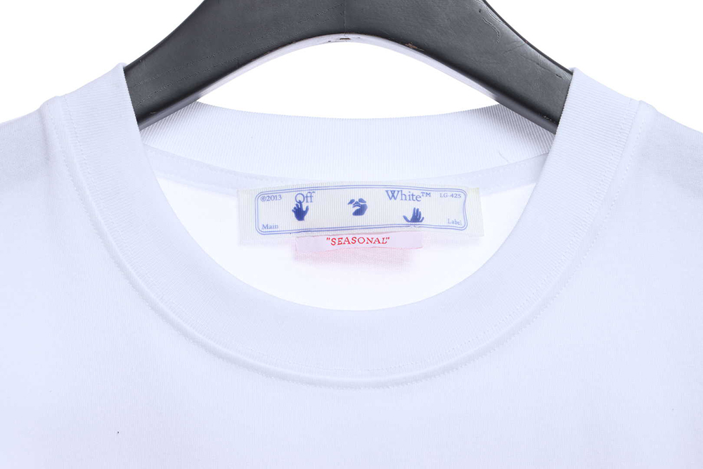 Off White Sketch Splashed Ink ArrOff White Letter Short Sleeves