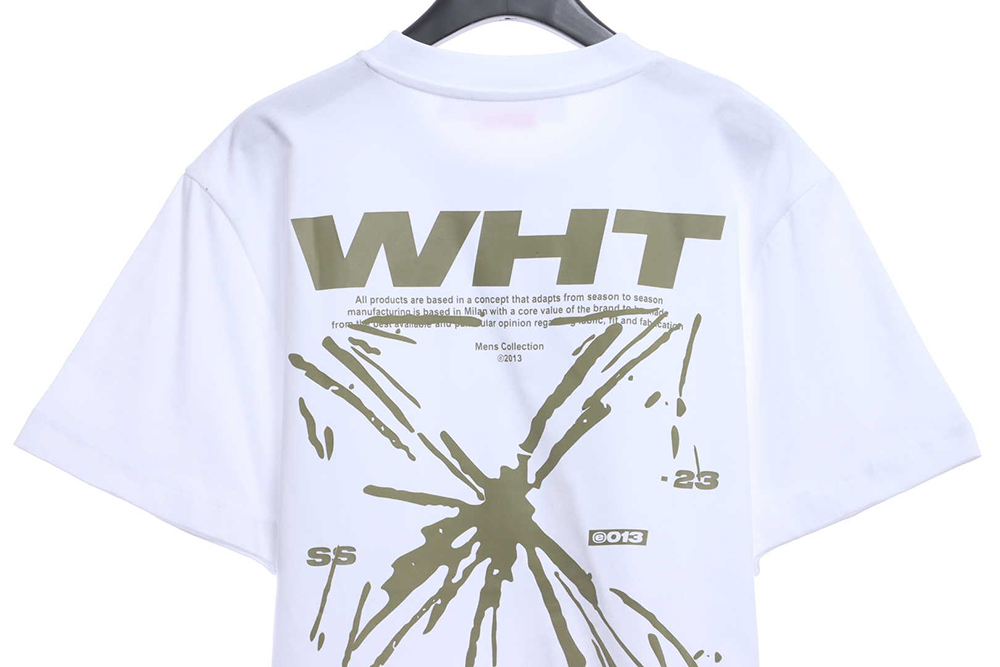 Off White Sketch Splashed Ink ArrOff White Letter Short Sleeves