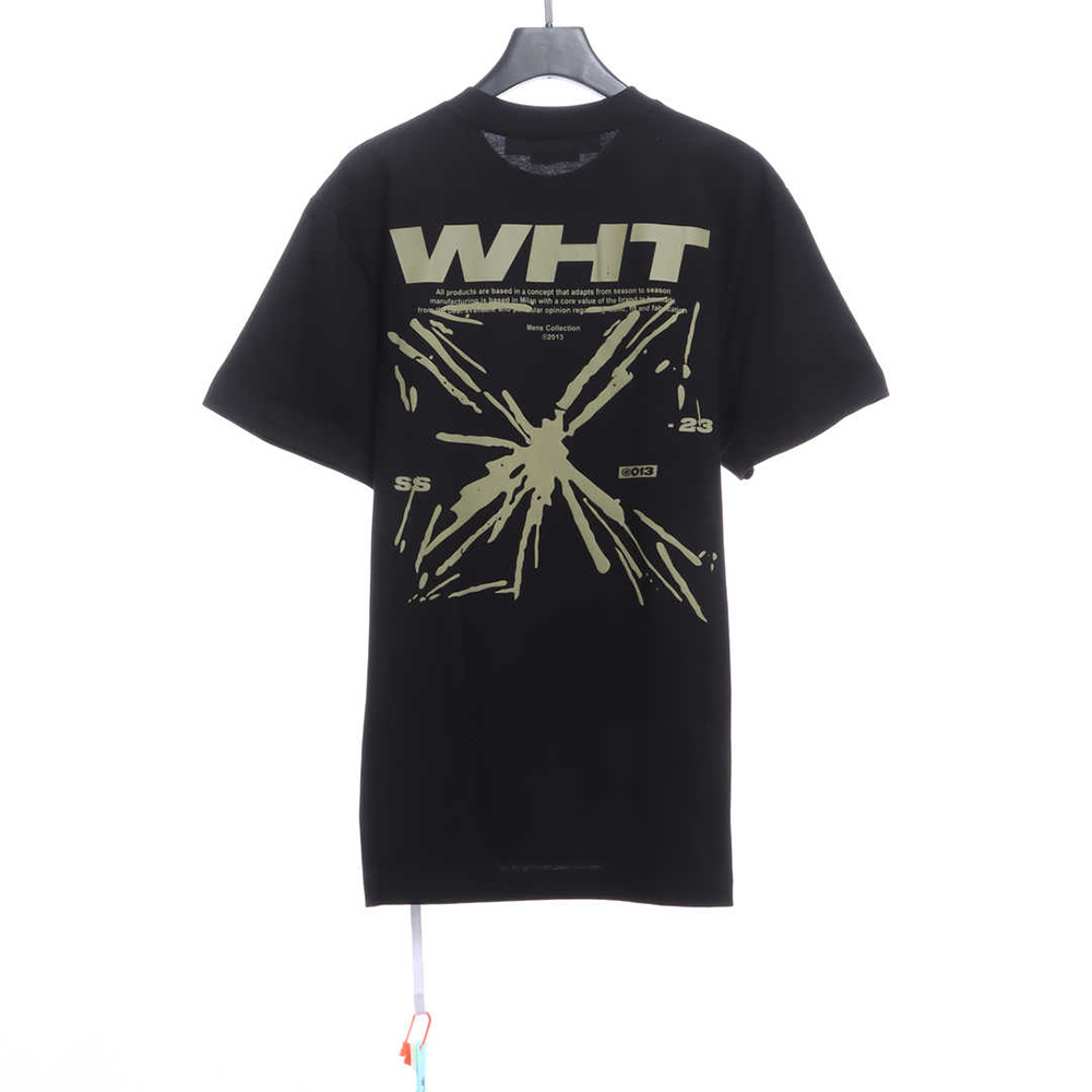 Off White sketch splash ink arrOff White letter short sleeve TSK1