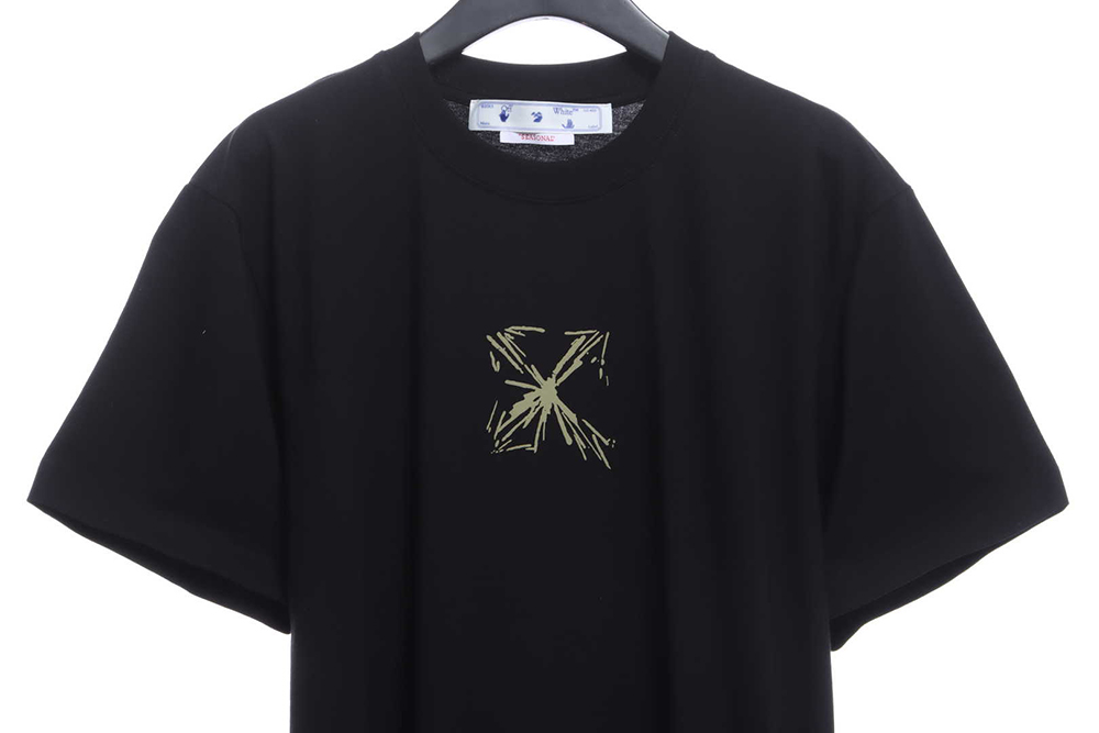 Off White sketch splash ink arrOff White letter short sleeve TSK1