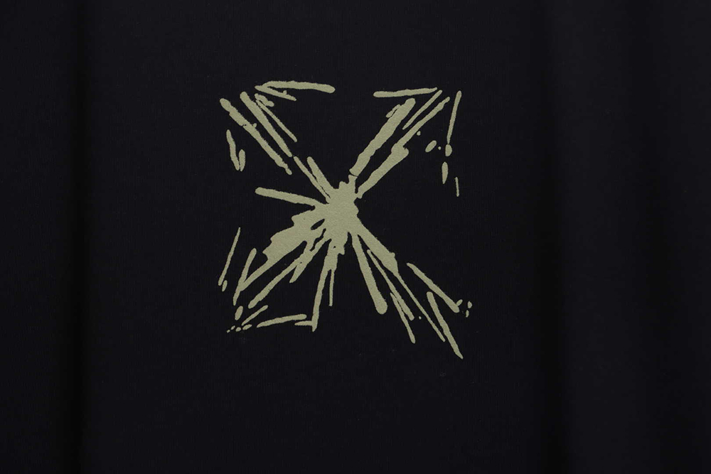 Off White sketch splash ink arrOff White letter short sleeve TSK1