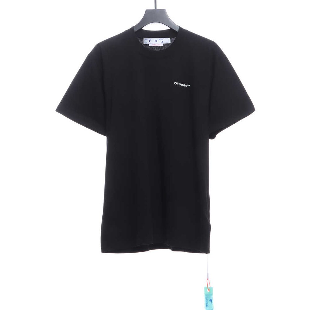 Off White graffiti brush zebra crossing short sleeve