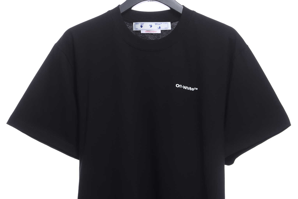 Off White graffiti brush zebra crossing short sleeve