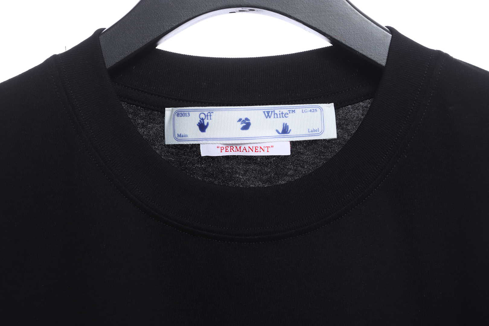 Off White graffiti brush zebra crossing short sleeve