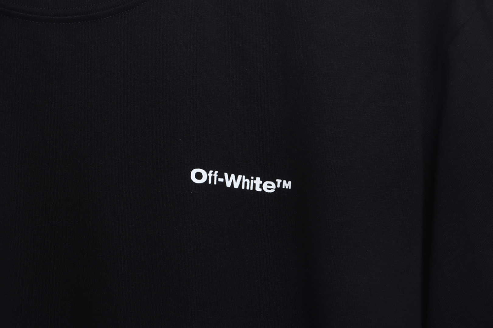 Off White graffiti brush zebra crossing short sleeve