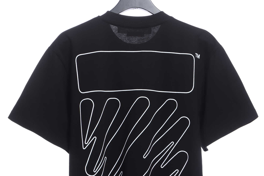 Off White graffiti brush zebra crossing short sleeve