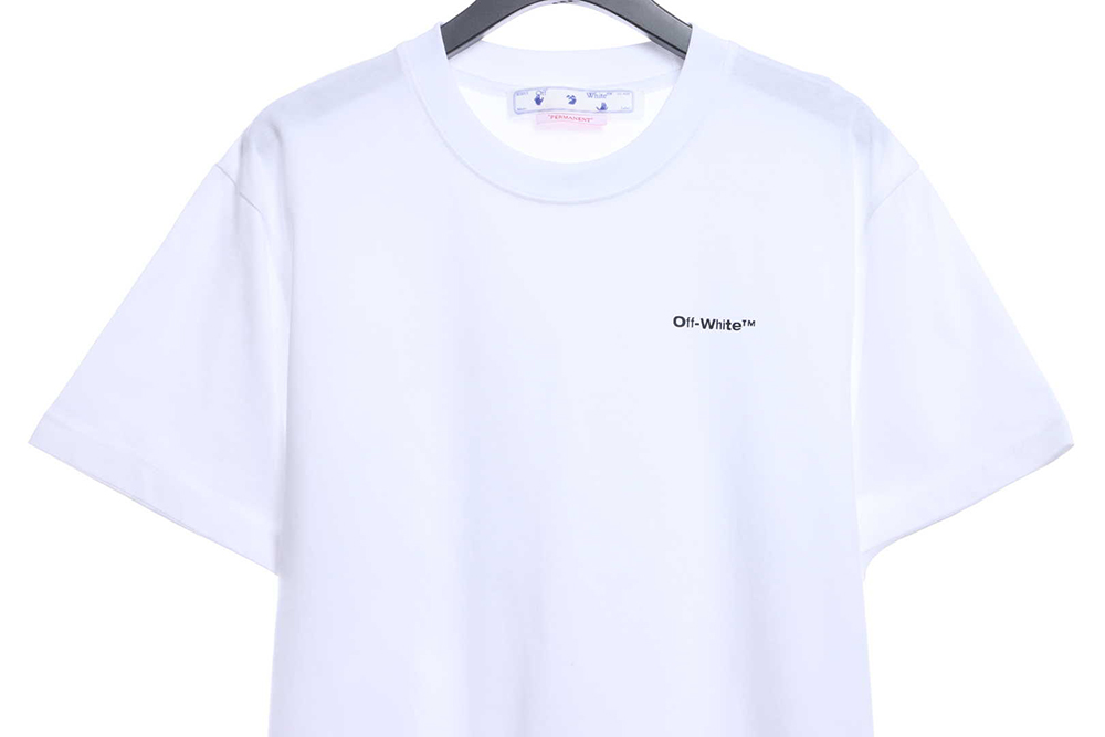 Off White graffiti brush zebra crossing short sleeve TSK1