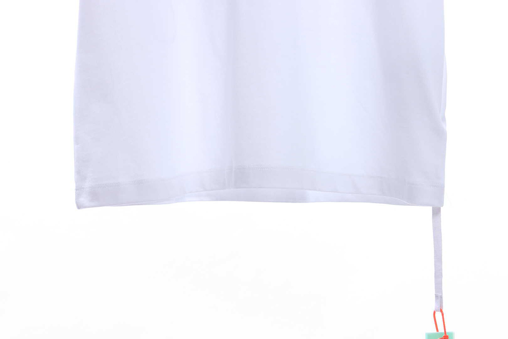 Off White graffiti brush zebra crossing short sleeve TSK1