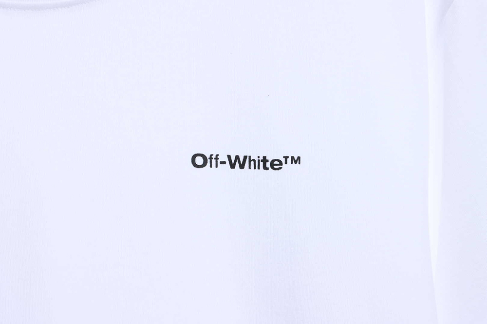 Off White graffiti brush zebra crossing short sleeve TSK1