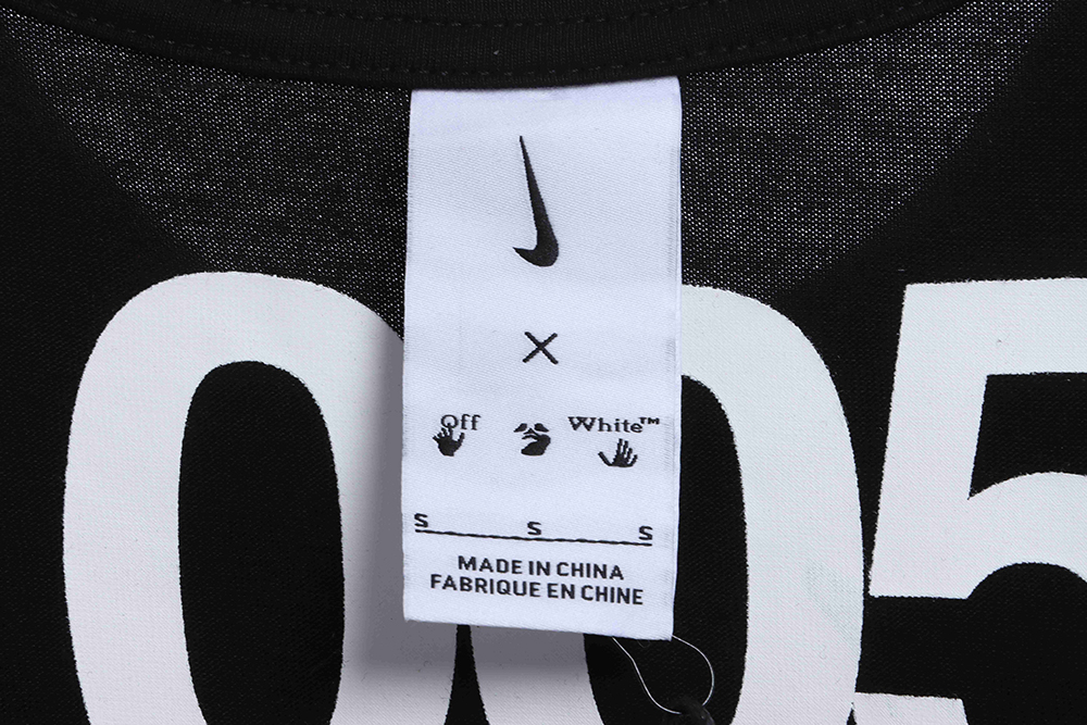 Nike Joint OW Asymmetric Hem Letter Print Short Sleeves