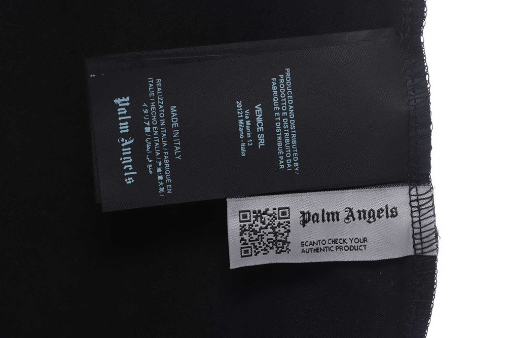 Palm Angels Sheer Bear Print Short Sleeve