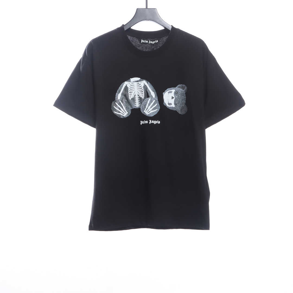 Palm Angels Sheer Bear Print Short Sleeve