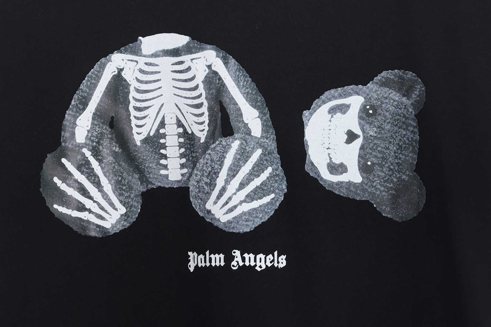 Palm Angels Sheer Bear Print Short Sleeve