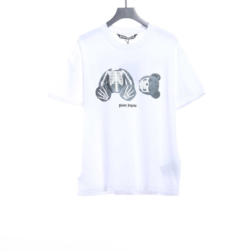 Palm Angels See-Through Bear Print Short Sleeve TSK1