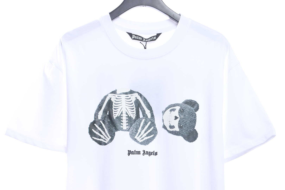 Palm Angels See-Through Bear Print Short Sleeve TSK1