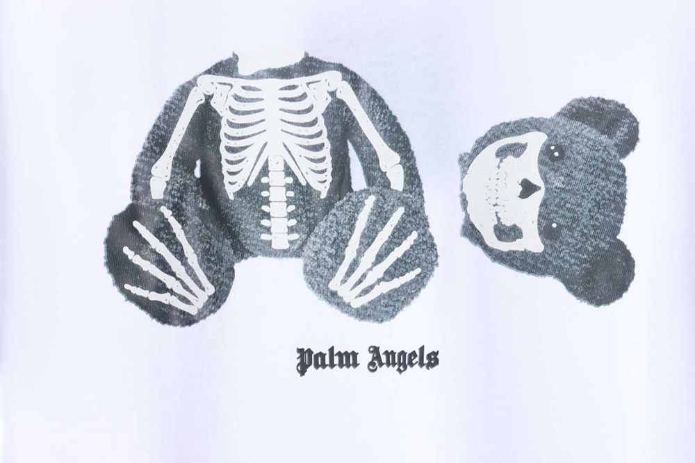 Palm Angels See-Through Bear Print Short Sleeve TSK1