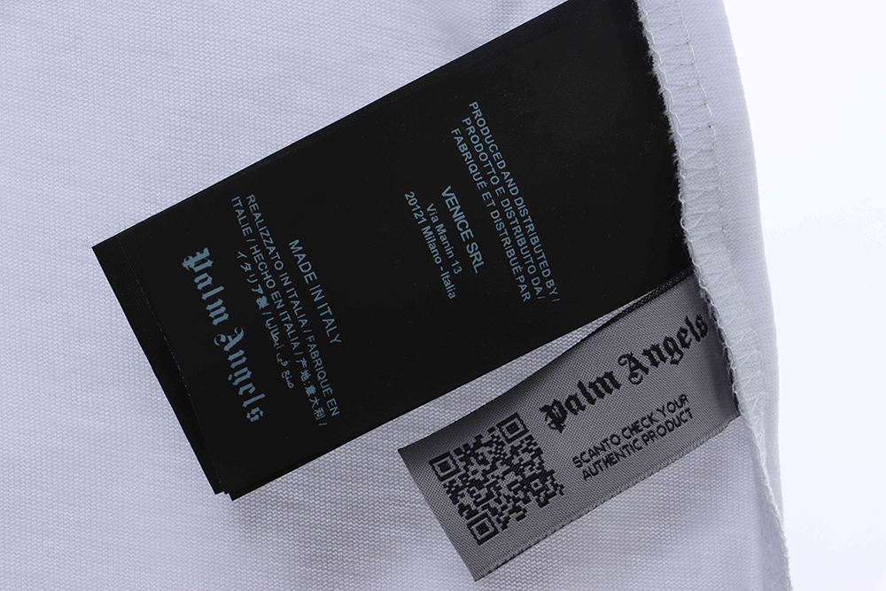Palm Angels white guillotine short sleeve TSK1