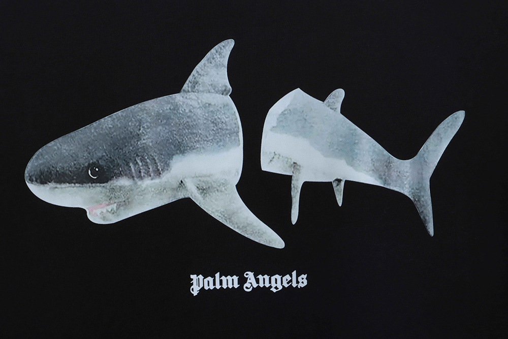 Palm Angels Broken Tail Shark Print Short Sleeve