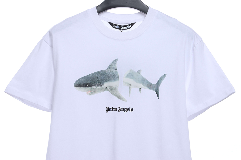 Palm Angels Broken Tail Shark Print Short Sleeve TSK1