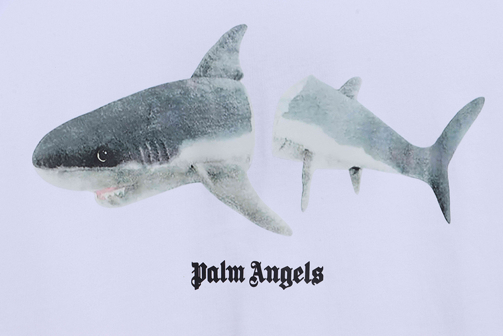 Palm Angels Broken Tail Shark Print Short Sleeve TSK1