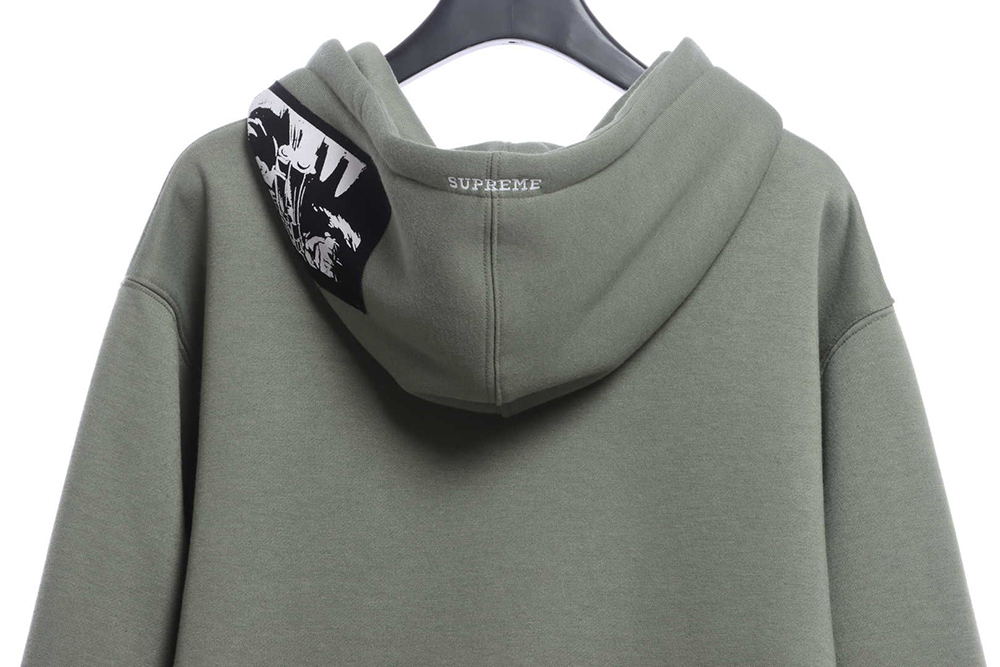 Supreme xThe Crow joint crow zipper hoodie TSK1