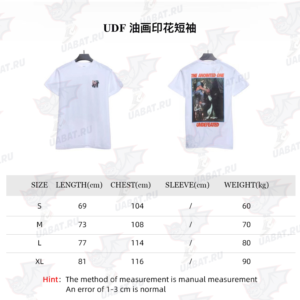 UNDEFEATED oil painting print short sleeves