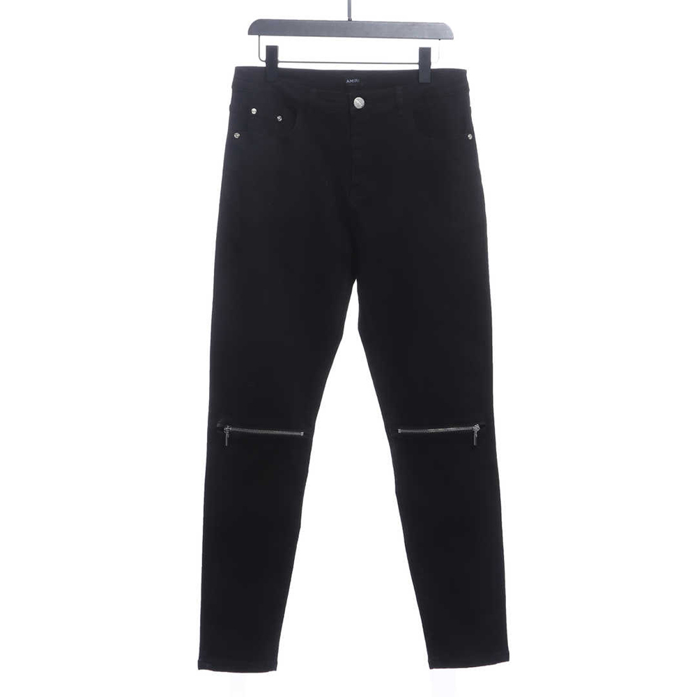 AMIRI MX1 zip-up washed stretch-denim trousers