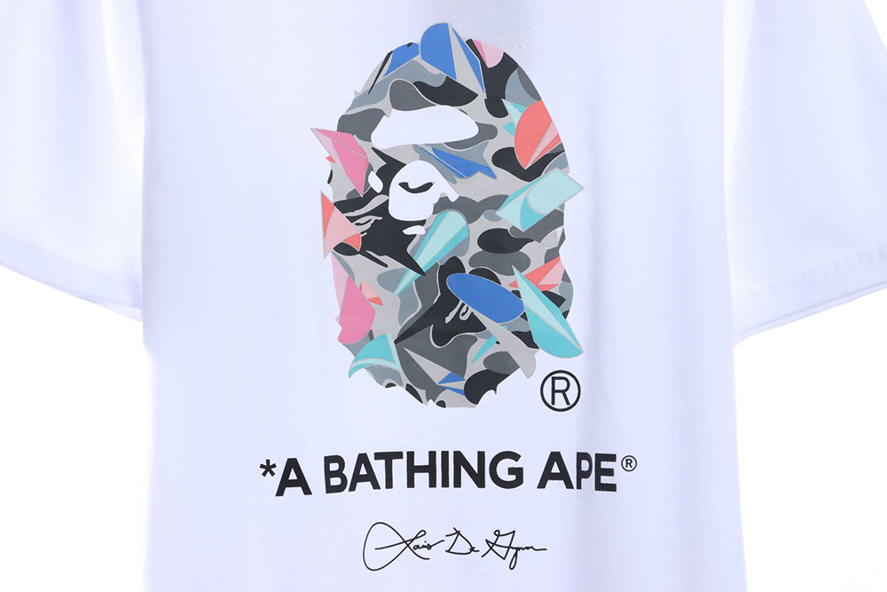 BAPExLDG Joint Color Geometric Fragment Short Sleeve TSK1