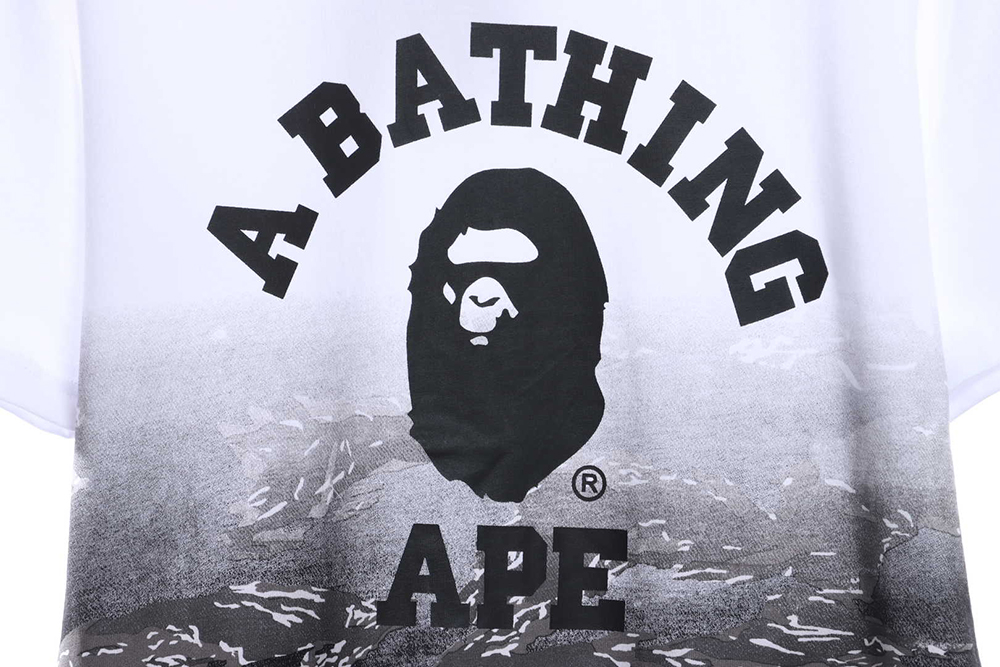 BAPE gradient print short sleeves