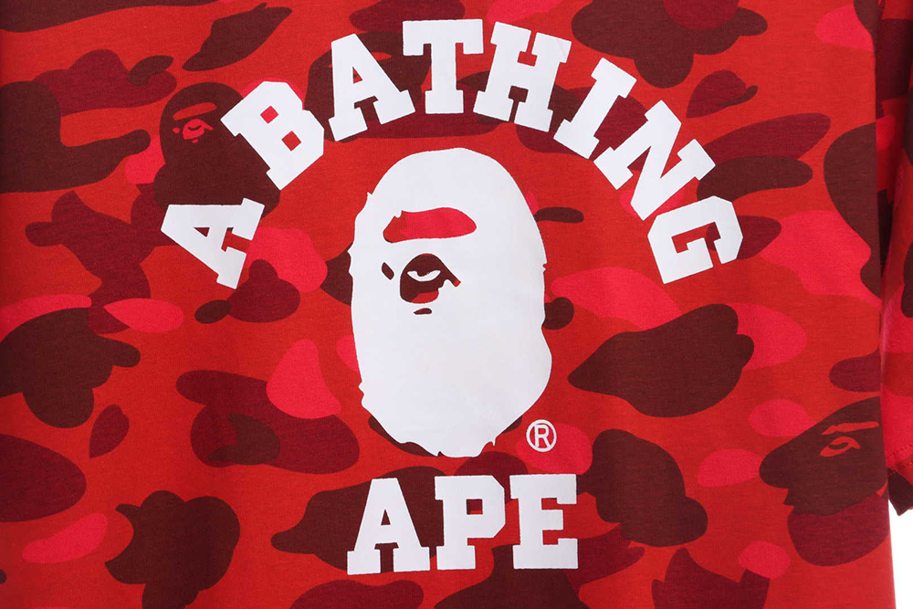 BAPE classic camouflage print short sleeve TSK2