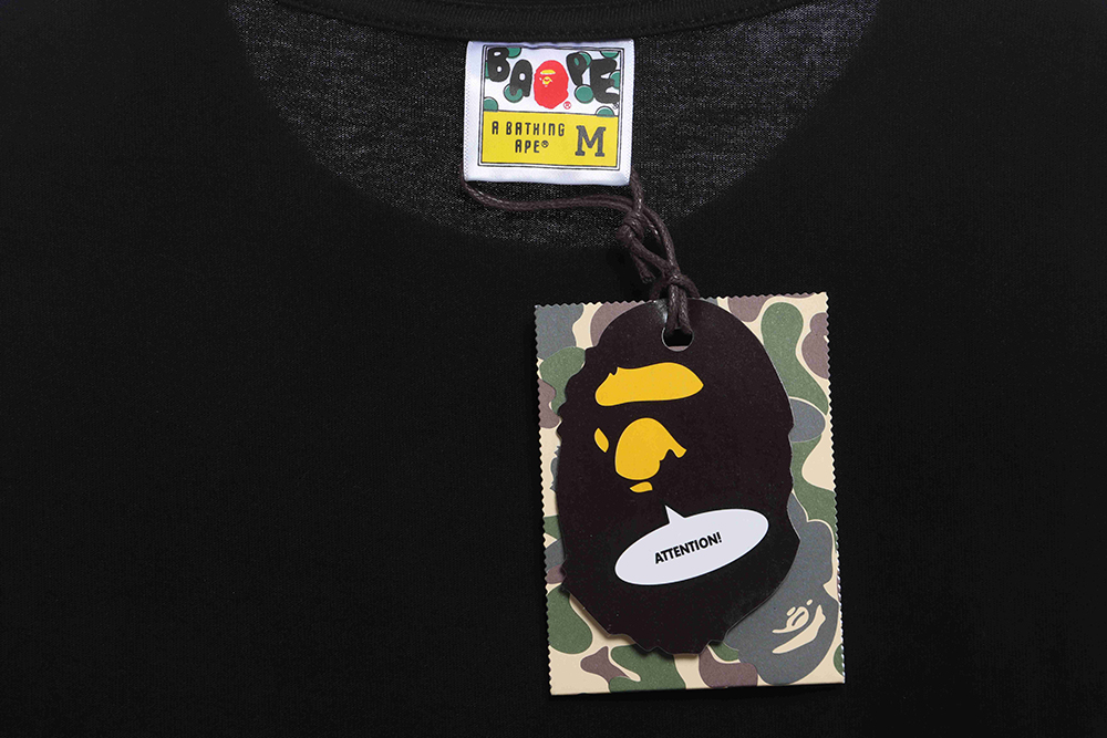BAPE grid camouflage ape head short sleeve TSK1