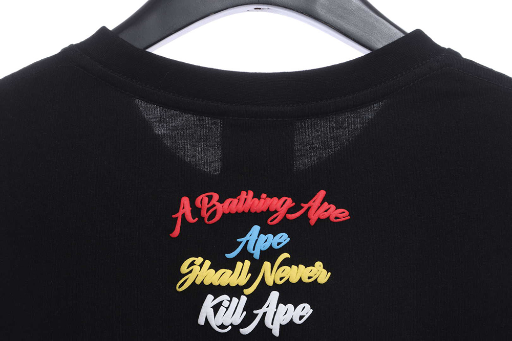 BAPE ape man colorful foam print short sleeves