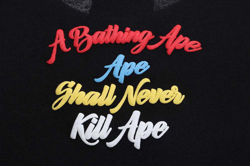 BAPE ape man colorful foam print short sleeves