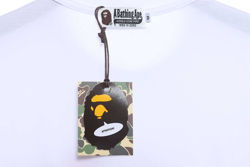 BAPE ape head logo color print short sleeve TSK1